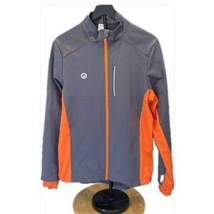 Przewalski NWOT  Color Block Orange  & Gray Cycling Jacket L